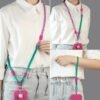 The Tether worn crossbody, around the neck and on the wrist